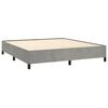 vidaXL Estructura de cama sin colchón terciopelo gris claro 160x200 cm