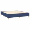 vidaXL Cama box spring con colch&oacute;n tela azul 160x200 cm