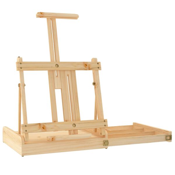 vidaXL Caballete de sobremesa con cajón madera de pino 41,5x37x12 cm
