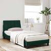 vidaXL Cama con colch&oacute;n Hanko terciopelo verde oscuro 90x200 cm