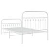 vidaXL Estructura cama sin colchón con estribo metal blanco 100x200 cm
