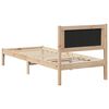 vidaXL Estructura de cama Taup&eacute; 80 x 200 cm Madera de pino macizo