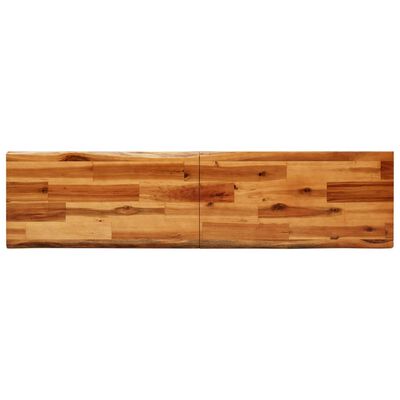 vidaXL Banco con borde vivo madera maciza de acacia 140 cm