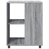 vidaXL Mesa auxiliar ruedas madera ingeniería gris Sonoma 55x60x78 cm