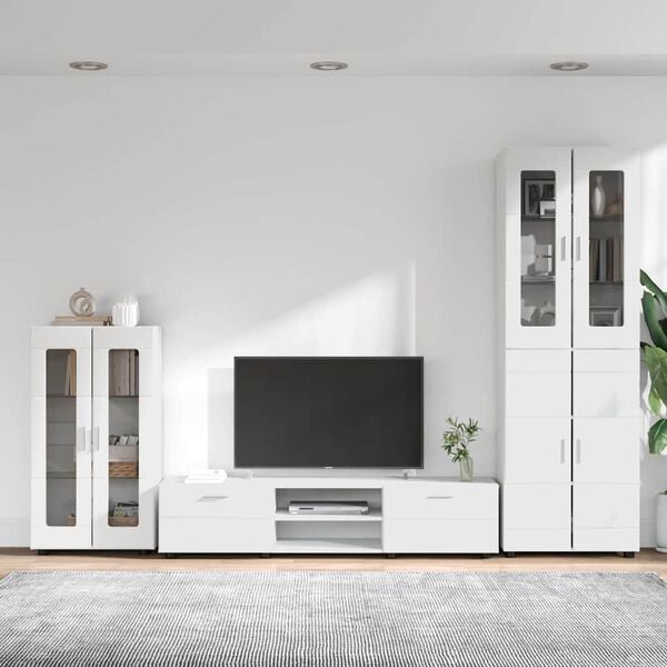 vidaXL Conjunto de mueble de TV con caj&oacute;n FLORIN Madera de ingenier&iacute;a