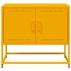 vidaXL Mueble para TV de acero amarillo mostaza 68,5x39x60,5 cm
