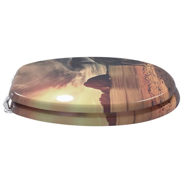 vidaXL Asiento de WC Naranja 44 x 38 cm Tablero de MDF