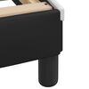 vidaXL Estructura de cama con LED sin colchón Zadar negro y blanco 140x190 cm