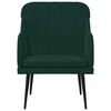 vidaXL Sill&oacute;n de terciopelo verde oscuro 63x76x80 cm