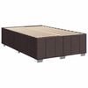 vidaXL Cama box spring con colch&oacute;n tela marr&oacute;n oscuro 120x190 cm