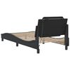 vidaXL Estructura de cama con LED sin colch&oacute;n Zadar negro 100x203 cm