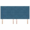 vidaXL Cabecero con cabecera Azul Oscuro 180 cm Cuero sint&eacute;tico