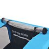 vidaXL Remolque para bicicletas gris y azul 30 kg