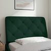 vidaXL Cabecero de cama acolchado terciopelo verde oscuro 80 cm
