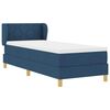 vidaXL Cama tipo Box Spring con colch&oacute;n Azul 80 x 200 cm tela