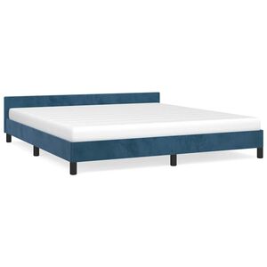vidaXL Estructura de cama sin colchón terciopelo azul oscuro 180x200cm