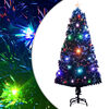 vidaXL &Aacute;rbol de Navidad preiluminado con soporte y LED fibra &oacute;ptica 120 cm