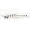 vidaXL Estructura de cama sin colch&oacute;n madera maciza blanca 200x200 cm