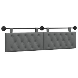 vidaXL Cabecero colgante Gris oscuro Tela
