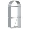 vidaXL Le&ntilde;ero de acero galvanizado gris claro 80x45x190 cm