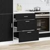 vidaXL Gabinete Base de Cocina con caj&oacute;n Roble Negro 60 x 46 x 81,5 cm