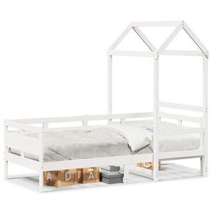 vidaXL Sof&aacute; cama madera maciza de pino blanco 80x200 cm