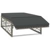 vidaXL Set de muebles de jardín 2 pzas y cojines ratán sintético gris