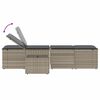 vidaXL Tumbonas 2 unidades con mesa de ratán sintético gris claro