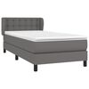 vidaXL Cama box spring con colchón cuero sintético gris 90x190 cm
