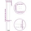 vidaXL Patas para mesa de bar (4 unidades), color blanco, 100-102 cm, acero