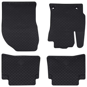 vidaXL Alfombrilla de Coche 4 pcs Negro Goma