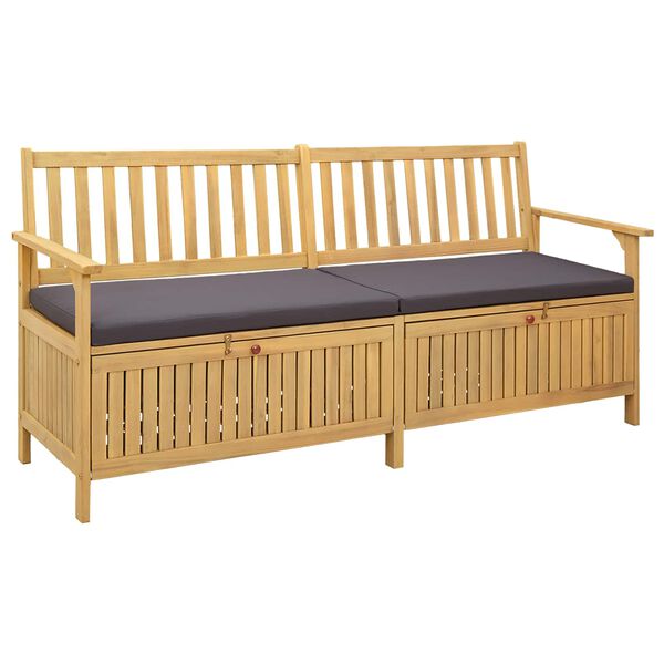 vidaXL Banco de almacenamiento con coj&iacute;n con almacenamiento con puerta