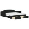 vidaXL Sof&aacute; cama nido con cajones terciopelo negro 100x200 cm