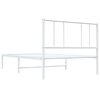 vidaXL Estructura cama sin colchón con cabecero metal blanco 100x200cm