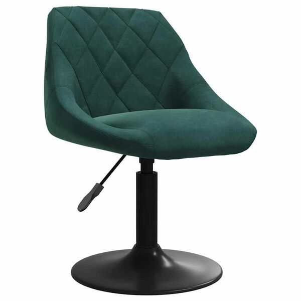 vidaXL Silla de comedor de terciopelo verde oscuro