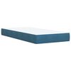 vidaXL Cama box spring con colch&oacute;n terciopelo azul oscuro 90x190 cm