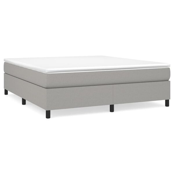 vidaXL Estructura de cama con somier tela gris claro 180x200 cm
