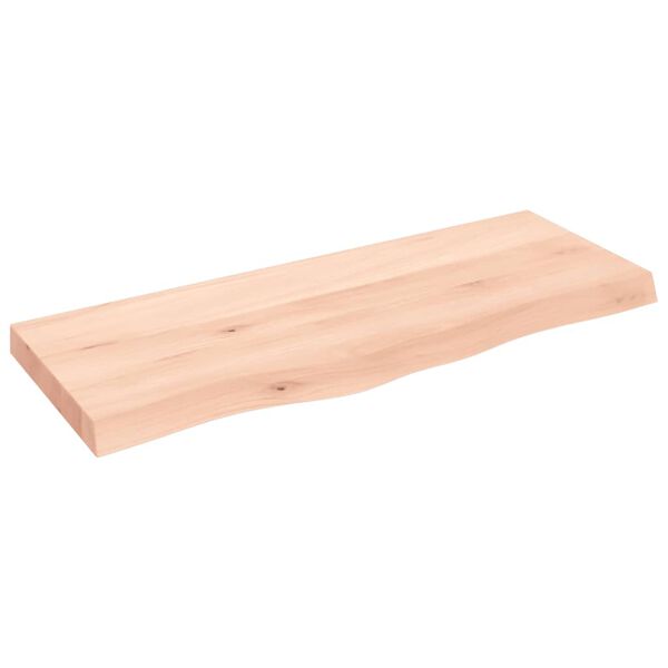 vidaXL Estante de pared madera maciza roble sin tratar 100x40x(2-6) cm