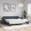vidaXL Sof&aacute; cama nido terciopelo gris oscuro 90x190 cm