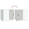 vidaXL Armario bajo de cocina "Lucca" de madera de ingeniería blanco brillante