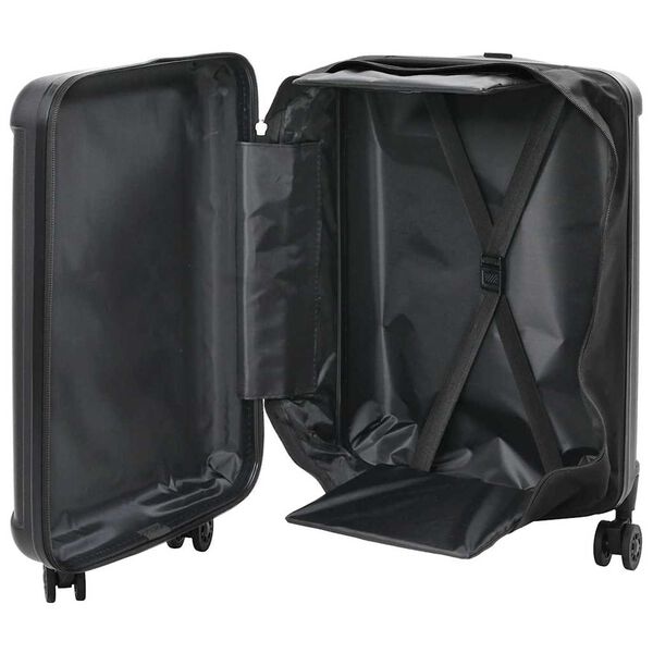 vidaXL Maleta con cerradura Negro 34 x 23 x 55.5 cm Plástico ABS