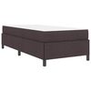 vidaXL Cama tipo Box Spring con colch&oacute;n Marr&oacute;n Oscuro 90 x 190 cm tela