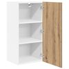 vidaXL Mueble colgante con puerta Roble Artesano y 40 x 31 x 80 cm