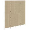 vidaXL Separador de habitaciones Beige 195 x 180 cm ratán sintético