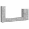 vidaXL Conjunto de mueble para TV de pared 6 uds. Gris Concreto