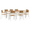 vidaXL Juego de comedor para exteriores 9 uds. 200 x 90 x 75 cm
