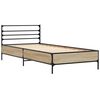 vidaXL Estructura cama madera ingenier&iacute;a metal roble Sonoma 90x190 cm