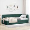 vidaXL Estructura de cama en esquina Verde oscuro 100 cm x 200 cm