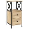vidaXL Mesita de noche madera de ingenier&iacute;a roble Sonoma 34x35,5x70 cm