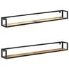 vidaXL Estantes de pared 2 unidades 160 cm madera maciza reciclada